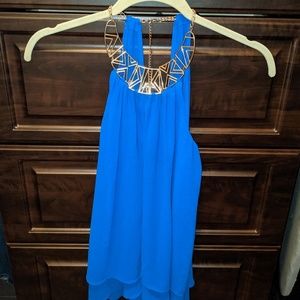 XOXO Dressy blue top
